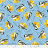 QT Fabrics | Chickadees 29825-B Chickadees on Leaves | Sold By Half-Yard