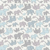 Lewis and Irene Special Delivery Blue Grey Elephants Stars A769.2 | Per Half Yard