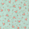 Moda Collections for a Cause: Etchings 44336-12 Peaceful Posies Aqua | Per Half Yard