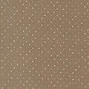 brown fabric with multi-colored mini dots