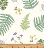 Benartex Whispering Lilies 16228-07 Fern Medley Ivory Botanicals | Per Half Yard