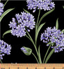 Benartex Whispering Lilies 16226-12 Whispering Lilies Black | Per Half Yard