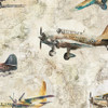 QT Fabrics Flying High 30049-E Vintage Airplanes | Per Half-Yard