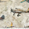 QT Fabrics Flying High 30049-E Vintage Airplanes | Per Half-Yard