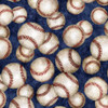 QT Fabrics Bases Loaded 30346-N Navy Baseballs Tossed | Per Half Yard