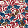 Northcott Stars and Stripes 12 | Flags and Eagles Cream Multi 27013-11 | Per Half Yard