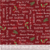 Holiday Splendor by Whistler Studio 54064-6 Glad Tidings Berry Holiday Greetings| Per Half Yard