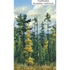 Northcott Northwood Naturescapes DP27541-78 Green Multi FW Border Trees Running Yardage| SOLD BY THE HALF-YARD