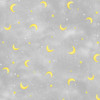 Timeless Treasures MINKY Softie Moon and Star 58-60" WSOFTIE-PD3275 Grey | SOLD BY THE HALF-YARD