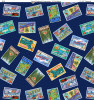 Preorder: 2025 All New England Shop Hop Fabric - New England Postcards Navy 1512-458 | SOLD BY THE HALF-YARD