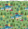 Preorder: 2025 All New England Shop Hop Fabric - Campground Scenic Green 1512-244 | SOLD BY THE HALF-YARD