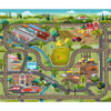 Clothworks Let's Go! Digital 36" Play Mat Panel Trains Farms Vehicles  | 100% Cotton Canvas