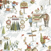 Riley Blake Santa's Tree Farm CD16450 SNOWY Winter Village | SOLD BY THE HALF-YARD