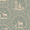 Tilda Merry Little Christmas Paperscenes Duckegg 100629 | SOLD BY THE HALF-YARD