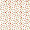 Lewis & Irene Norwegian Christmas AC11A Straw Decorations on White | SOLD BY THE HALF-YARD