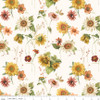 Riley Blake Sunflower Whispers CD16670 Cream Sunflowers Florals | SOLD BY THE HALF-YARD