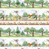 Classic Winnie 8727-36 Brown/Green Stripe Characters Forest by Studio E | SOLD BY THE HALF-YARD