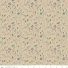 Riley Blake Threads of Grace C16820 Taupe Main Sprigs Flowers | SOLD BY THE HALF-YARD