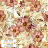 Stof Fabrics - Wistful Blooms 4504-101 Sand Pressed Flowers Antique Text | SOLD BY THE HALF-YARD