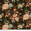 Riley Blake Morning Latte by Sandy Gervais C16920 Espresso Lg Floral | SOLD BY THE HALF-YARD