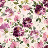 QT Fabrics Dahlia Dreams 31530 Cream Dahlias Flowers | SOLD BY THE HALF-YARD