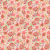 Clothworks Hummingbird Days Y4727-39 Packed Floral Coral | SOLD BY THE HALF-YARD