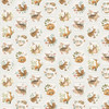 Northcott Woodland Heart DP28727-11 Hexie Animals Cream Multi | SOLD BY THE HALF-YARD