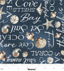 Benartex Coastal Escape 15022-57 Coastal Words Dark Blue | SOLD BY THE HALF-YARD