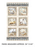Benartex Coastal Escape PANEL 15023-70 Neutral Coastal Scenes Beach Lighthouse 24"x44"