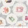 QT Fabrics Sew Shabby Chic Sewing Doilies 31573-K Gray| SOLD BY THE HALF-YARD
