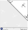 P&B Ramblings Fun RAMF 4074W Dragonflies White on White | SOLD BY THE HALF-YARD