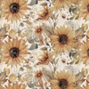 Evening On The Prairie by Modern Prairie WIDEBACK 107/108 inch WB16751-Cream Watercolor Sunflowers Cream Digital | SOLD BY THE HALF-YARD