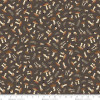 Whimsical Woods 2336-33 Brown Mushrooms Chickadees Fern by Henry Glass| SOLD BY THE HALF-YARD