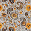 Sunflower Serenade by QT Fabrics 31806-K Sunflower Paisley Gray | SOLD BY THE HALF-YARD