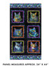 Cat Artistry PANEL by Peggy Collins for Benartex 16732-12 Cat Artisty Panel  Black Multi 24"x44"