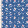 Tilda Something Blue 100679 First Kiss Denim Blue Pink Floral  | SOLD BY THE HALF-YARD