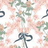 Garden Walk by Mia Presley Designs 09625-07 Clover Bouquet Pink Ribbon | SOLD BY THE HALF-YARD