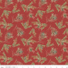 Riley Blake Holiday Spirit by Lisa Audit CD17464 Red Pinecones | SOLD BY THE HALF-YARD