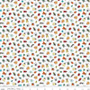 Happy Haven Bug Life by Riley Blake C17623 White Ladybugs Bees Beetles Spiders Flies | SOLD BY THE HALF-YARD