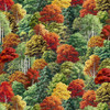 2026 All New England Shop Hop Fabric 55472D-1 Landscapes Changing Foliage | SOLD BY THE HALF-YARD