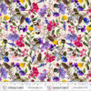 2026 All New England Shop Hop Fabric 55485D-6 State Flowers of New England | SOLD BY THE HALF-YARD