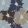 QT Fabrics Modern Refinement 31838-B Packed Contemporary Floral Blue | SOLD BY THE HALF-YARD