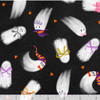 QT Fabrics Ghost Tales 31928-J Ghost Toss Halloween Black | SOLD BY THE HALF-YARD