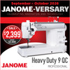 Janome HD9 QC Professional Heavy Duty Sewing Quilting Machine