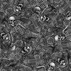 Timeless Treasures Wicked Willow Gothic Halloween Motifs Skeltons WICKED-CD4140 Charcoal| SOLD BY THE HALF-YARD