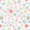 Christmas In Color Digital by Henry Glass 2457-108 Rainbow Retro Snowflakes | SOLD BY THE HALF-YARD
