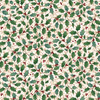 Gifts of Gratitude by Henry Glass 2526-44 Cream Holly Leaves | SOLD BY THE HALF-YARD