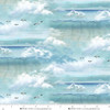 Window Paradise Digital by Henry Glass 2326-11 Ocean Clouds Landscape Bay Blue | SOLD BY THE HALF-YARD
