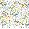 Northcott Country Mouse DP29009-10 Floral Fern Toss White Multi | SOLD BY THE HALF-YARD