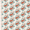 Tilda Village Life 100688 Myrtle Teal Rust Roses | SOLD BY THE HALF-YARD